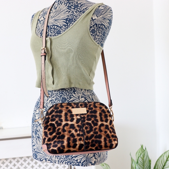 NWOT - River Island Leopard Print Cross Body Kettle Bag - Picture 8 of 10